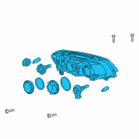 OEM Pontiac G8 Capsule/Headlamp/Fog Lamp Headlamp Diagram - 92224812
