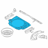 OEM Saturn Panel, Rear Floor Diagram - 13129790