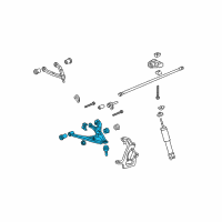 OEM Hummer H3T Front Lower Control Arm Diagram - 15082976