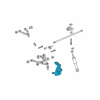 OEM 2009 Hummer H3T Steering Knuckle Diagram - 10393247