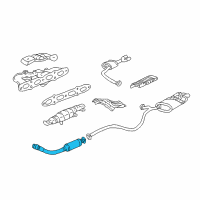 OEM 1999 Oldsmobile Alero 3Way Catalytic Convertor Assembly (W/ Exhaust Manifold P Diagram - 25321134