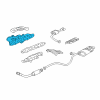 OEM 1998 Pontiac Grand Am Engine Exhaust Manifold Diagram - 24574871