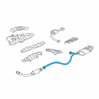 OEM 1998 Chevrolet Cavalier Exhaust Pipe Diagram - 22656475