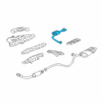 OEM 2000 Chevrolet Cavalier Exhaust Muffler Assembly (W/ Tail Pipe) Diagram - 22603140