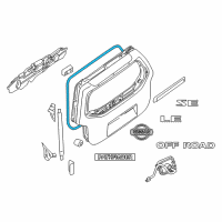 OEM 2012 Nissan Pathfinder WEATHERSTRIP Back Door Diagram - 90832-EA50A