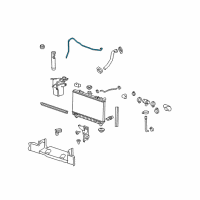 OEM 2010 Chevrolet Camaro Radiator Overflow Hose Diagram - 22756186