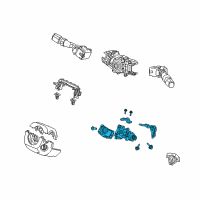 OEM Acura Lock Assembly, Steering Diagram - 06351-TL0-951