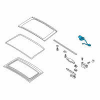 OEM 2000 BMW Z3 Drive Unit, Tilting Sunroof Diagram - 54-10-8-401-420