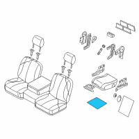 OEM 2008 Dodge Ram 1500 Pad-Front Seat Cushion Diagram - 4610077AA