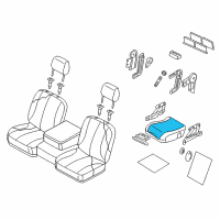 OEM Dodge Ram 3500 Cover-Floor Console Bin Diagram - 1DN481D5AA