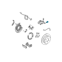 OEM 2007 Hummer H3 Bolt, Rear Brake Caliper Diagram - 11589201