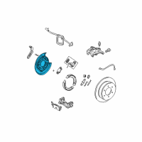 OEM 2009 Hummer H3 Plate, Rear Brake Backing Diagram - 15111378