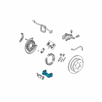 OEM 2009 Hummer H3T Bracket, Rear Brake Caliper Diagram - 15791720