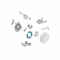 OEM 2009 Hummer H3 Park Brake Shoes Diagram - 15240815