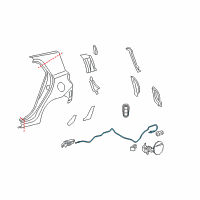 OEM 2011 Scion xD Release Cable Diagram - 77035-52270