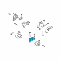 OEM Saturn Astra Bracket, Engine Mount Engine Side Diagram - 90538553