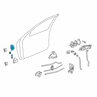 OEM 2004 Chevrolet Cavalier Hinge, Front Side Door Upper Diagram - 16633456