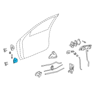 OEM 2004 Chevrolet Cavalier Hinge, Front Side Door Lower Diagram - 16632036