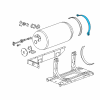 OEM 2017 Chevrolet Silverado 3500 HD Tank Strap Diagram - 22990928