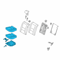 OEM 2013 Hyundai Elantra GT Cushion Assembly-Rear Seat, LH Diagram - 89100-A5100-SGC