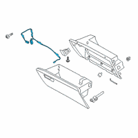 OEM Ford Explorer Glove Box Lamp Diagram - LB5Z-14A411-D