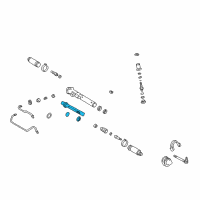 OEM 2000 Toyota 4Runner Power Steering Rack Sub-Assembly Diagram - 44204-35020