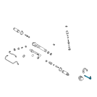 OEM 2002 Toyota 4Runner Outer Tie Rod Diagram - 45046-39335