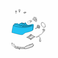 OEM Ford Flex Headlamp Housing Diagram - 8A8Z-13008-E