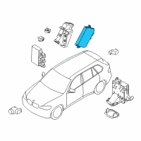 OEM 2010 BMW X5 Control Unit, Top Rear View Diagram - 66-53-9-291-386