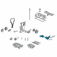 OEM Acura Pump Assembly, Oil Diagram - 15100-PRB-A01