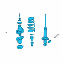 OEM 2002 Acura RSX Shock Absorber Assembly, Right Rear Diagram - 52610-S6M-A04