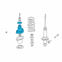 OEM Acura RSX Base, Rear Shock Absorber Mounting Diagram - 52675-S6M-801