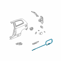 OEM 2003 Honda Civic Cable, Fuel Lid Opener Diagram - 74411-S5S-G00