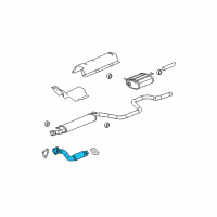 OEM Chevrolet Malibu Converter & Pipe Diagram - 15252461