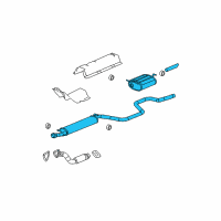 OEM 2006 Chevrolet Malibu Muffler & Pipe Diagram - 15898239