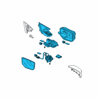 OEM 2008 Honda Accord Mirror Assembly, Passenger Side (R1400) (R.C.) (Heated) Diagram - 76208-TA5-A11