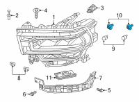 OEM Ram Turn Signal Bulb Diagram - 68448758AA