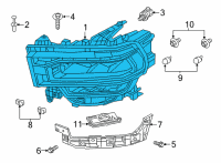 OEM Ram Headlamp Left Diagram - 68360181AC