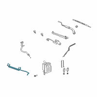 OEM Saturn Hose, Windshield Washer Nozzle Diagram - 96673374