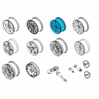 OEM 2012 Ford Mustang Wheel, Alloy Diagram - BR3Z-1007-D