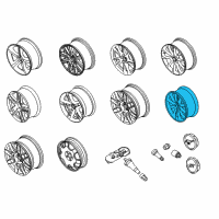 OEM 2012 Ford Mustang Wheel, Alloy Diagram - CR3Z-1007-B