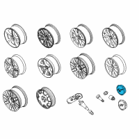 OEM Ford Mustang Center Cap Diagram - BR3Z-1130-B