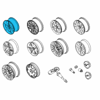 OEM 2013 Ford Mustang Wheel, Alloy Diagram - DR3Z-1007-G