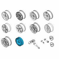 OEM 2014 Ford Mustang Spare Wheel Diagram - BR3Z-1007-C