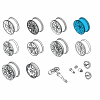 OEM Ford Mustang Wheel, Alloy Diagram - BR3Z-1007-E