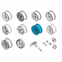 OEM 2013 Ford Mustang Wheel, Alloy Diagram - BR3Z-1007-K