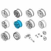 OEM 2010 Ford Mustang Wheel, Alloy Diagram - AR3Z-1007-B