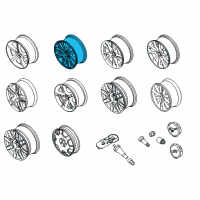 OEM 2012 Ford Mustang Wheel, Alloy Diagram - AR3Z-1007-E