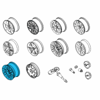 OEM 2012 Ford Mustang Wheel, Alloy Diagram - BR3Z-1007-B