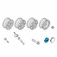 OEM 2015 Ford Explorer Center Cap Diagram - FL3Z-1130-K